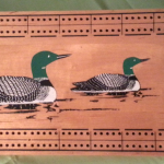 Mid Century Loon Cribbage Board - Very similar design to the Crisloid Co.'s Cribbage board, but has no manufacturers identification. Either someone used their board design, or Crisloid may have been manufacturing these as a private label item.